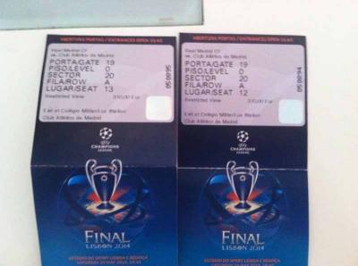Entradas para la UEFA Champions League ,Categoría 0